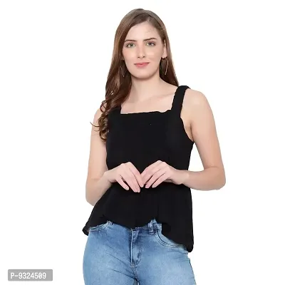 MAYA COLLECTIONS Smocked Sleeveless Cold-Shoulder Peplum Tops for Women, Trendy and Comfortable fit
