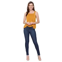 MAYA COLLECTIONS Smocked Sleeveless Cold-Shoulder Peplum Tops for Women, Trendy and Comfortable fit-thumb4