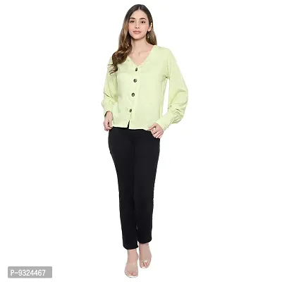 MAYA COLLECTIONS Trendy Women's Rayon Bishop Sleeve Shirt Style Top-thumb5