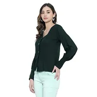 MAYA COLLECTIONS Trendy Women's Rayon Bishop Sleeve Shirt Style Top-thumb2