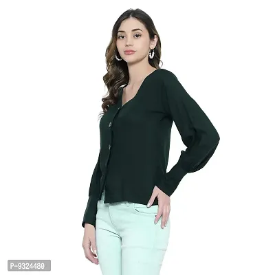 MAYA COLLECTIONS Trendy Women's Rayon Bishop Sleeve Shirt Style Top-thumb3