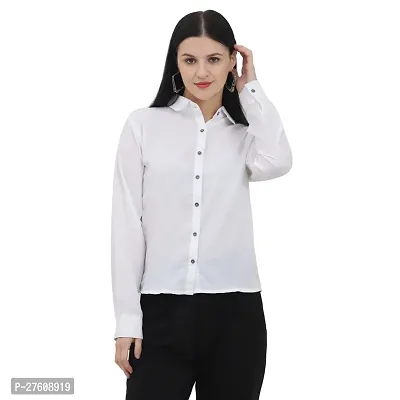 Classic Polyester Solid Shirt for Women-thumb0