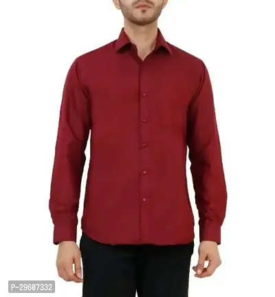 Trendy Cotton Blend Long Sleeves Casual Shirts For Men-thumb0