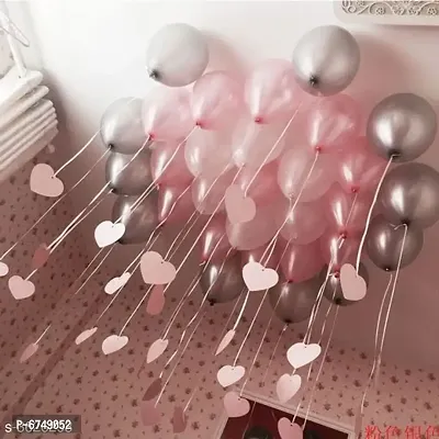 Trendy Pink Silver Balloons Diwali Decoration-thumb0