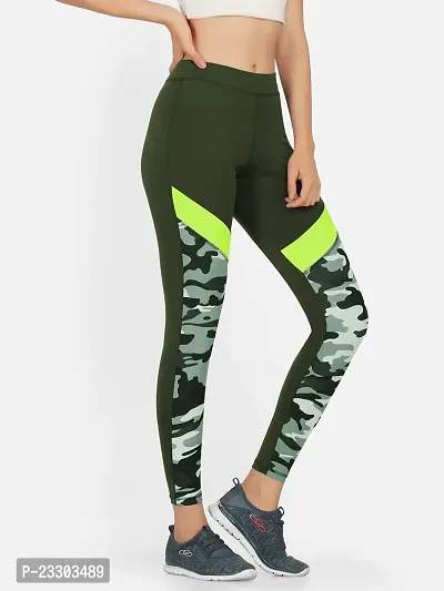 Buy Neu Look Women Slim Fit High Waist Gym Workout Tights with 4 Ways  Stretchable Scoot Proof Color Block Yoga Leggings (Olive, Large) Online In  India At Discounted Prices