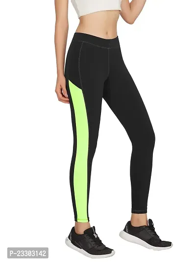Imperative Gym wear Leggings Ankle Length Workout Color Block Pants |  Stretchable Tights | High Waist Sports Fitness Yoga Track Pants for Girls 