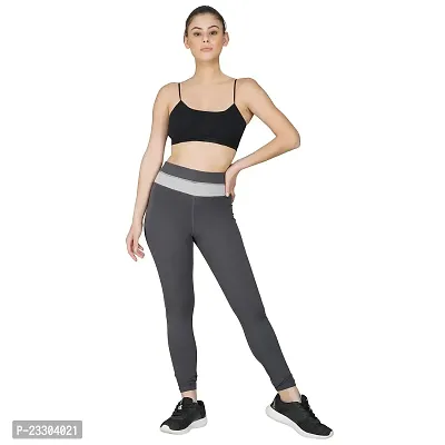 Buy Imperative Gym wear Leggings Ankle Length Workout Pants with Color Block  Belt, Stretchable Tights