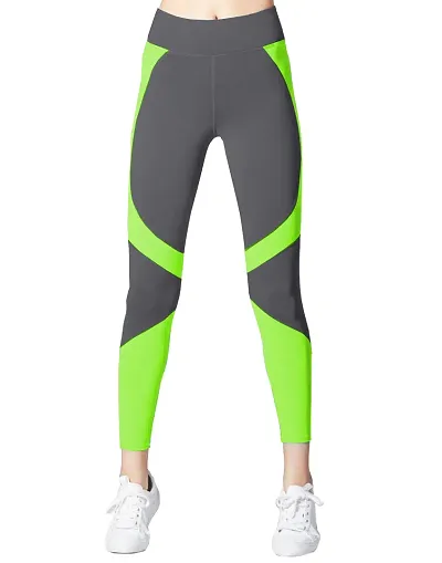 High Waist Sports Leggings - Neon green - Ladies