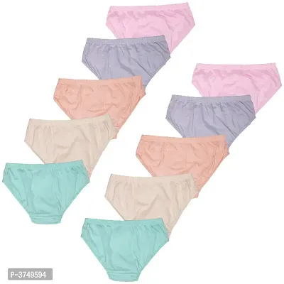 Women's Cotton Solid Panties - Pack of 10-thumb2