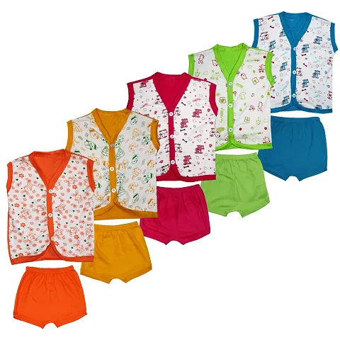 Pack Of 5 & 10 Cotton Printed Clothing Sets