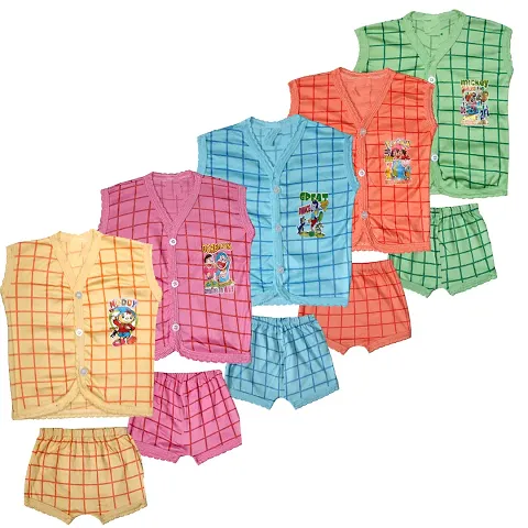 Pack Of 5 & 10 Cotton Printed Clothing Sets