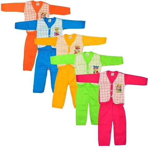 Honey Baby Full Sleeve T-Shirt with Full Length pant(5 pcs Combo)