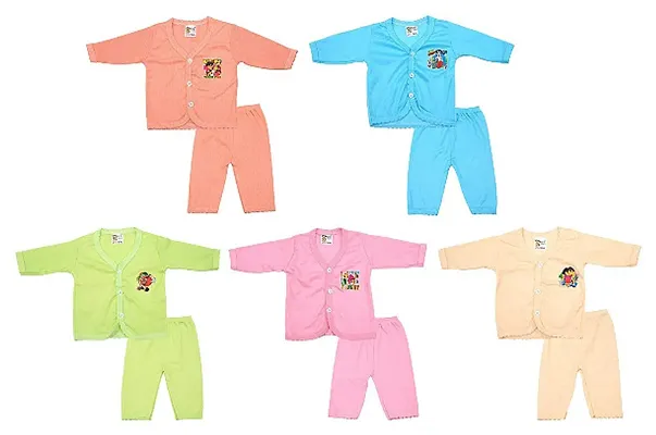 Honey Baby Full Sleeve T-Shirt With Full Lenght Pant(5pcsCombo)