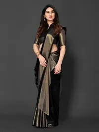 Chiffon saree with golden zari and running blouse-thumb1