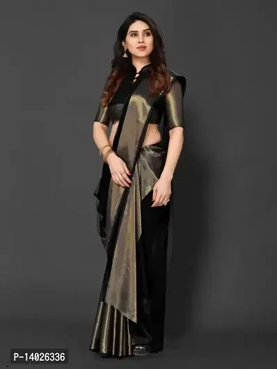 Chiffon saree with golden zari and running blouse-thumb2