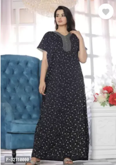 Stylish Cotton Blend Printed Nighty for Women