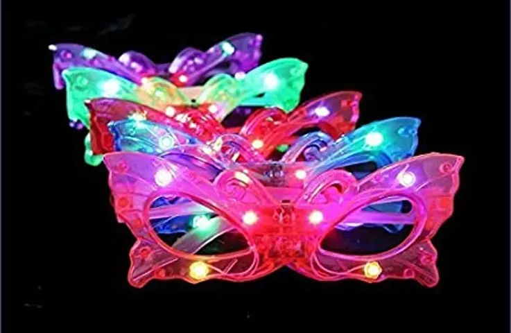 LIWAZO birthday return gifts for kids and party supply gift item- flashing party light up led goggles glasses toy best gift for boys and girls (pack of 6)- color