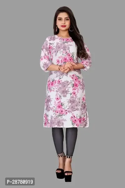 Stylish White Crepe Kurta For Women