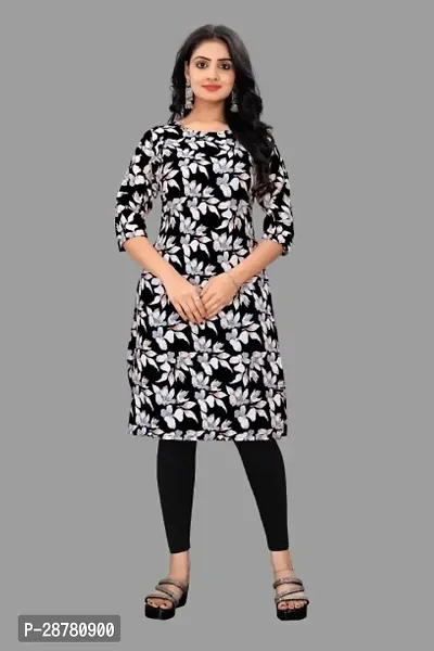 Stylish Black Crepe Kurta For Women-thumb0