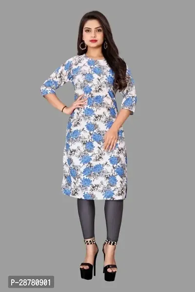 Stylish White Crepe Kurta For Women