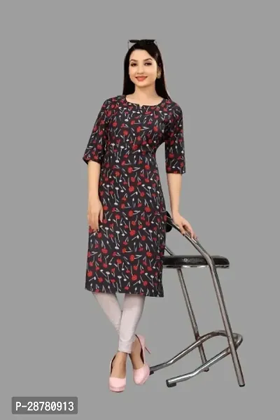 Stylish Black Crepe Kurta For Women