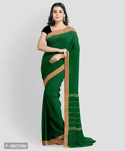 Stylish Cotton Silk Golden Printed Saree without Blouse piece-thumb0