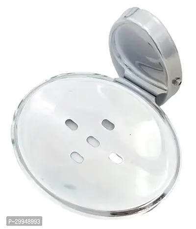 Stainless Steel Soap Dish Stand/Holder For Bathroom And Kitchen/Bathroom Accessories Oval Shape Five Dot Design-thumb0