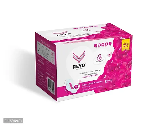 Reyo anion sanitary napkins - Maxi(330mm) - 08 Pieces/Pack - Pack of 03-thumb2