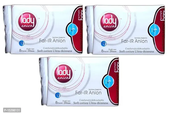 Lady anion sanitary napkins - Day use(Pack of 02) and Night use (Pack of 02)-thumb0