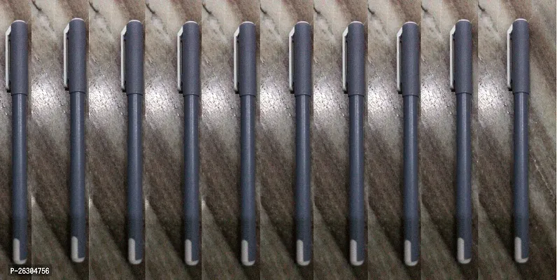 Stylish Unomax Geltron Pop Gel Pen Black Pack Of 10-thumb0
