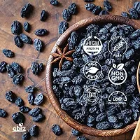 eBiz Premium Afghani Fresh Seedless Black Raisins Raisins | Dry Grapes Kali Kismish | Healthy Routine Diet Kaali Dakh (200g)-thumb1