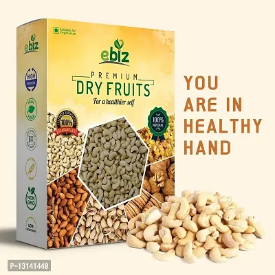EBIZ Mix Dry Fruits Nuts Combo Pack of Kaju/Badam 200g California Cashew & Almonds Nuts | Kaju 200 gms Each | Total (400g)-thumb2