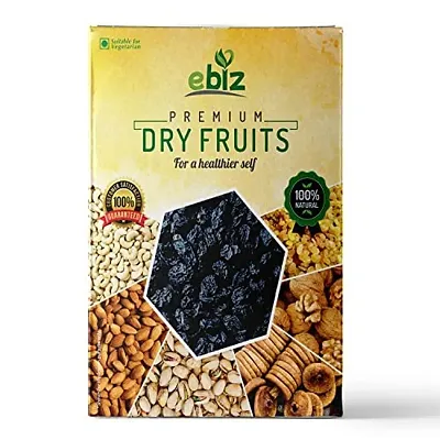 eBiz Premium Afghani Fresh Seedless Black Raisins Raisins | Dry Grapes Kali Kismish | Healthy Routine Diet Kaali Dakh (400g)
