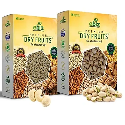 eBiz Mix Nuts Dry Fruits pack of Cashews, Pistachios| Combo Pack (Kaju, Pista) Cashews, Pistachios|Mixed Dry Fruit Pack with High Protein  Fiber?(2 x 200 g)