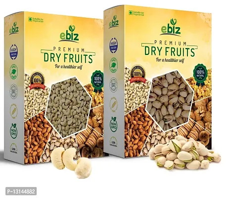eBiz Mix Nuts Cashews, Pistachios Combo Pack (Kaju, Pista) Cashews, Pistachios??(2 x 200 g)-thumb0