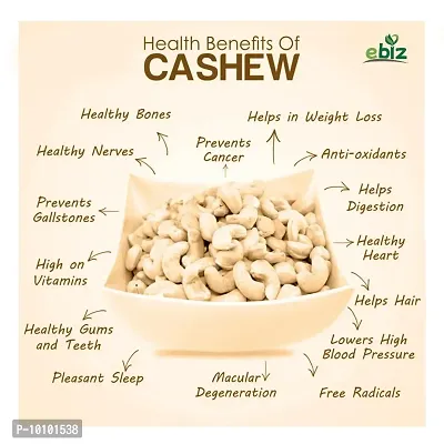 eBiz High quality and high protein healthy and natural crunchy cashews nut kaju  (250 g)-thumb3