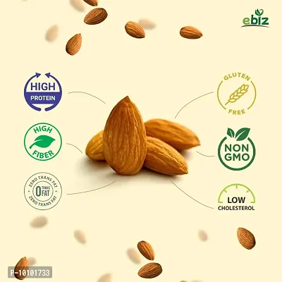 eBiz High quality and high protein healthy and natural California Almond Badam 100g-thumb2