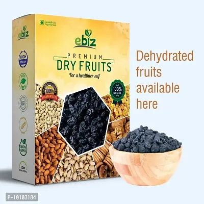 eBiz Premium Afghani Fresh Seedless Black Raisins Raisins | Dry Grapes Kali Kismish 100g-thumb0