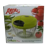 Anjali Easy Mini Vegetable Chopper  Cutter with 3 in 1 Blade, Grey, 1 Piece-thumb1