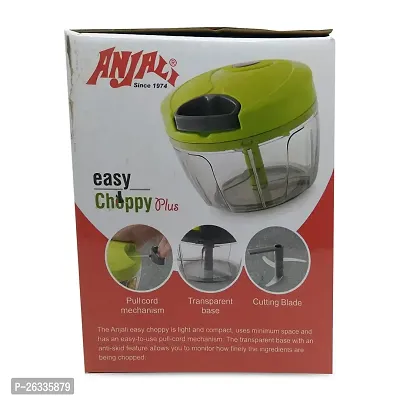 Anjali Easy Mini Vegetable Chopper  Cutter with 3 in 1 Blade, Grey, 1 Piece-thumb4