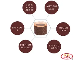 Porpoise Dry Fruit Serving Tray Box Set with Lid, 4 Piece, 500 ml each (Ks-4-Brown)-thumb3