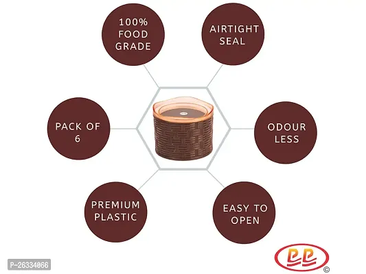 Porpoise Dry Fruit Serving Tray Box Set with Lid, 4 Piece, 500 ml each (Ks-4-Brown)-thumb4