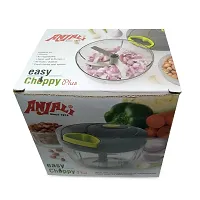 Anjali Easy Mini Vegetable Chopper  Cutter with 3 in 1 Blade, Grey, 1 Piece-thumb4