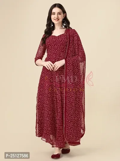 Stylish Fancy Designer Georgette Kurta With Bottom Wear And Dupatta Set For Women