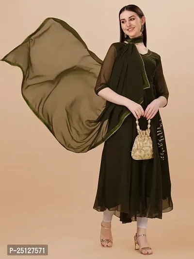 Stylish Fancy Designer Georgette Kurta With Bottom Wear And Dupatta Set For Women