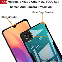 Pinkcity Back Cover for Redmi 9, Poco C31, Redmi 9 Activ (Black, Dual Protection, Silicon, Pack of: 1)-thumb1