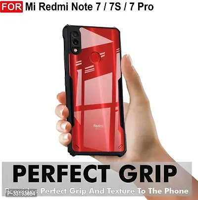 Pinkcity Back Cover for Mi Redmi Note 7, Mi Redmi Note 7s, Mi Redmi Note 7 Pro (Black, Dual Protection, Silicon, Pack of: 1)-thumb0