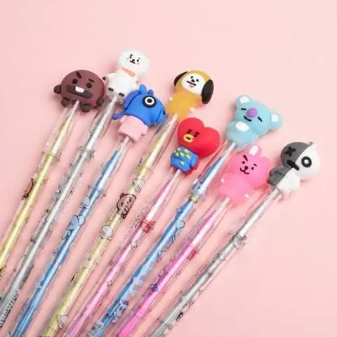 Mayureshcollection Complete Bts Bt-21, Bts Army Pencil Set ( All 8 Characters) Pencil (Set Of 8, Multicolor)