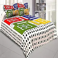 TULSI IMPEX Kids LUDDO Print SANGANERI Double Cotton BEDSHEET-thumb1