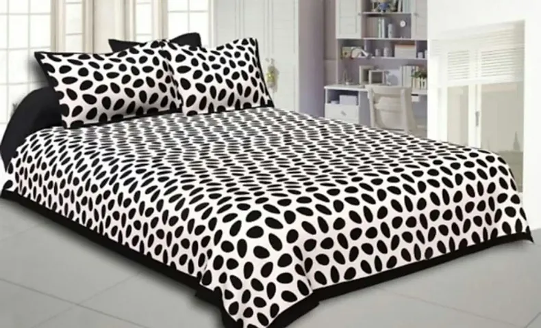 Cotton Printed Queen Size Bedsheet with Pillow Covers